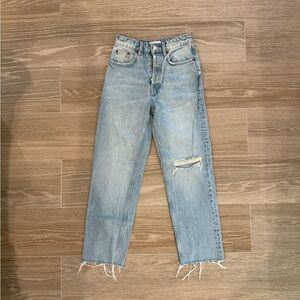 Zara Light Blue Distressed Jeans